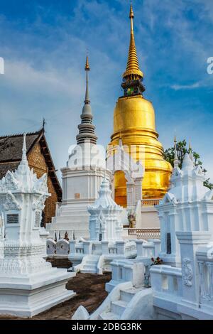 Wat Suan Dok (tempio buddista (Wat)). Chiang mai, Thailandia settentrionale Foto Stock