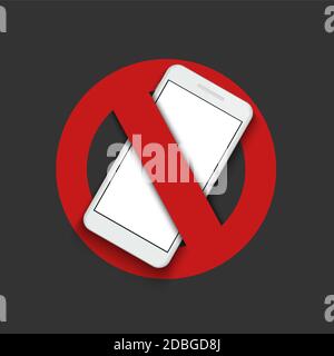 firma - consente di spegnere il telefono. Illustrazione Vettoriale