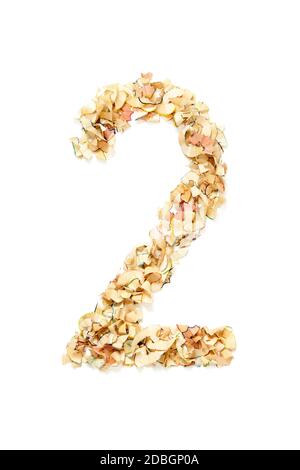 Numero 7 fatto di matita rasature per il vostro progetto. Foto Stock