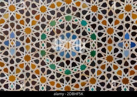 Arabo Floral Seamless Pattern. Arabo tradizionale sfondo islamico. La moschea di elemento di decorazione. Fes Marocco Foto Stock
