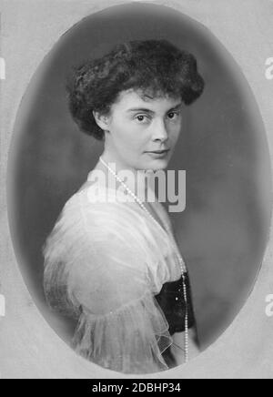 Ritratto della principessa di corona Cecilie di Meclemburgo del 1914. Foto Stock