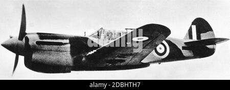 "Un Curtiss statunitense-americano P-40 "'Kittihawk"" utilizzato in Africa." Foto Stock