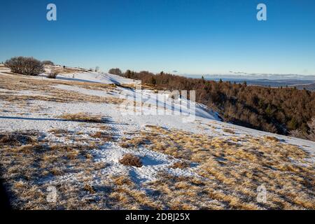 Vista dei Vosgi dal Ballon d'Alsace Foto Stock