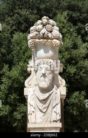 Statue di marmo in Villa Borghese, parco pubblico di Roma. Italia Italia Foto Stock