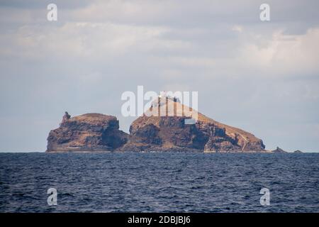 Faro su Farol da Ponta de São Lourenço Foto Stock