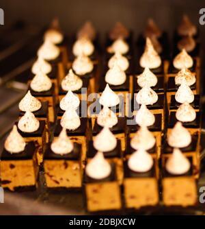 Dessert in hotel per una cena Foto Stock