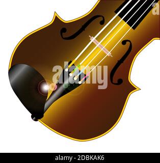 Un tipico violinista fiddle isolato su uno sfondo bianco Foto Stock