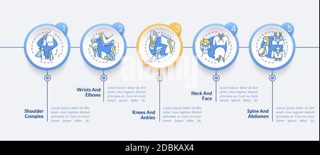Modello infografico vettoriale di cinesiologia Illustrazione Vettoriale