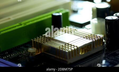 Mainboard Close Up Foto Stock