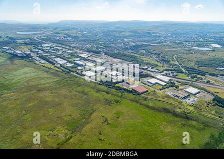 Ebbw vale e Heads of the Valley Road, Galles del Sud, Regno Unito Foto Stock