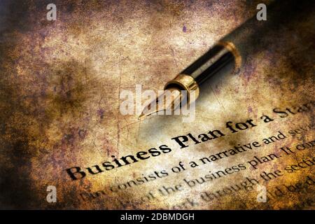 Business plan concetto grunge Foto Stock