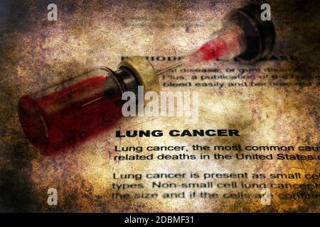 Il cancro del polmone grunge concept Foto Stock