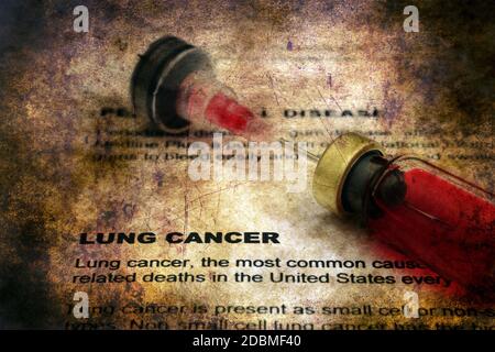 Il cancro del polmone grunge concept Foto Stock