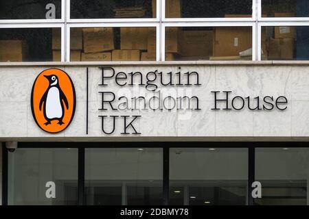 Penguin Random House, logo della casa editrice, Londra UK Foto Stock