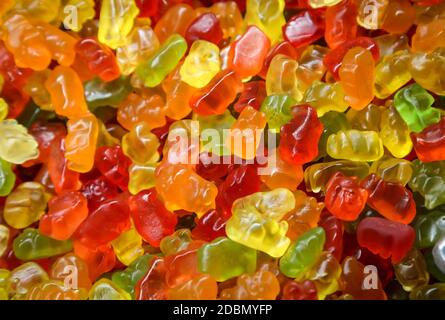 Small, sweet treats in a row for young and old Stock Photo