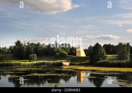 Paesaggio nell'Expo-Park di Hannover Foto Stock