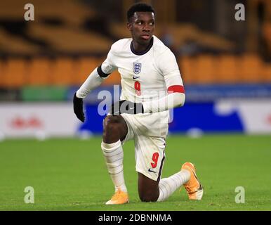 Inghilterra U21's Eddie Nketiah durante la partita di qualificazione UEFA Euro U21 a Molineux, Wolverhampton. Foto Stock