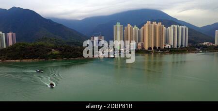 Hong Kong - Vista dalla funivia del Grande Buddha Foto Stock