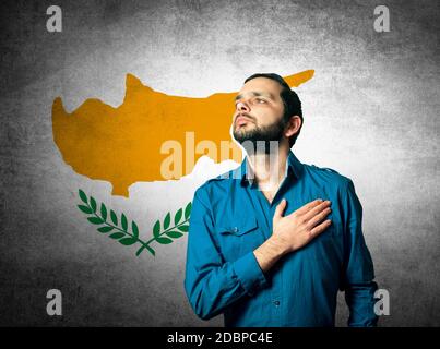 Patriot man standing closeup ritratto Foto Stock