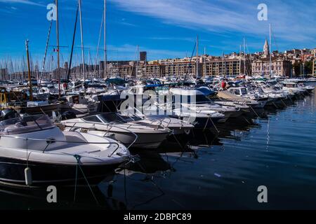 ,Vieux Port, Marseille,bouche du Rhone,Francia Foto Stock