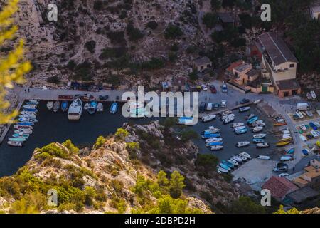 Calanque de morgiou,marseille,boiuche du Rhone,Francia Foto Stock