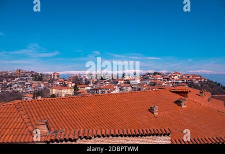 Vista sulla città Signaghi. La Georgia Foto Stock