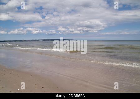 La spiaggia di Prora su RÃ¼gen Foto Stock