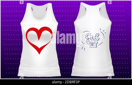 simina l'illustrazione della canotta femminile su sfondo astratto Foto Stock