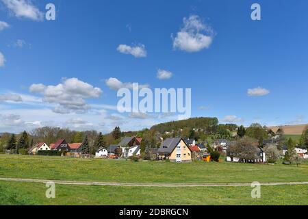 Primavera a Taubenheim nell'alta lusazia in sassonia Foto Stock
