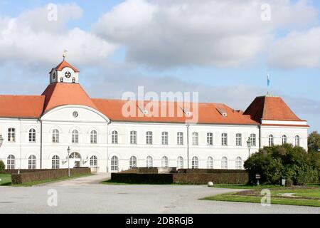 Vista parziale del Palazzo di Nymphenburg a Monaco, Baviera, Germania Foto Stock