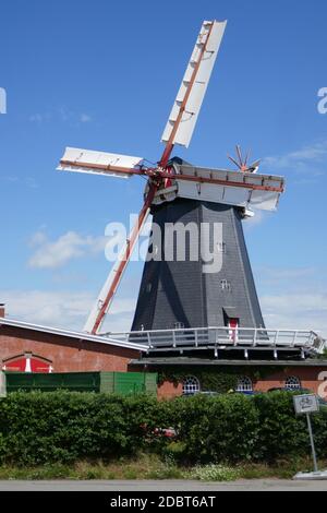 Mulino a vento olandese a Bardowick Foto Stock