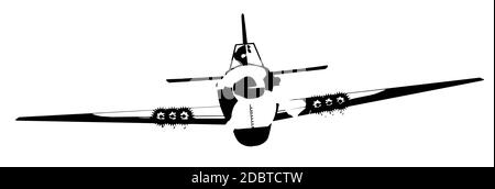 Guerra mondiale due aerei isolati su sfondo bianco Foto Stock