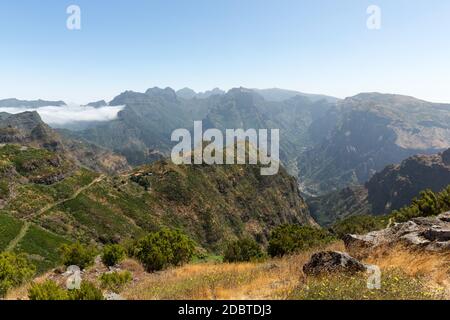 Ammira il passo Boca da Encumeada a Madeira. Portogallo Foto Stock