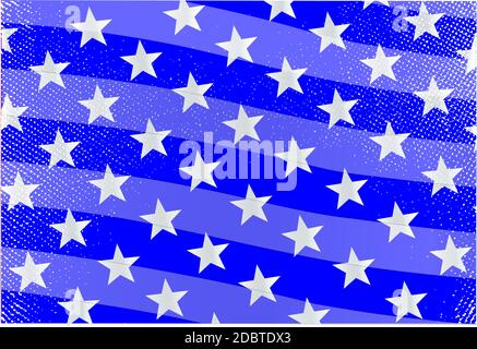 Le stelle con un strisce sbiadite e grunge effetto come una bandiera Foto Stock