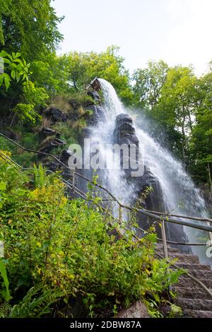 Visita alla cascata Trusetal in estate Foto Stock