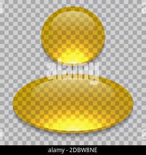 Set di capsule trasparenti di olio di pesce cartoon. Vitamine utili Omega 3. Medicina vettoriale per carte, striscioni e il tuo disegno. Illustrazione Vettoriale