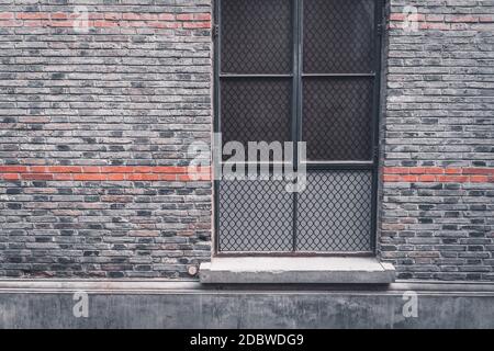 Il dettaglio architettonico a Xintiandi, il punto di riferimento a Shanghai, Cina. Foto Stock