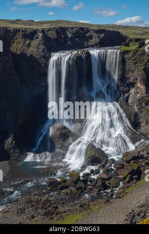 Fagrifoss una cascata in Islanda Foto Stock