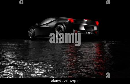 Rendering 3d sfondo Cool Sports Cars Foto Stock