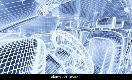 Rendering 3d sfondo Cool Sports Cars Foto Stock
