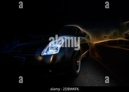 Rendering 3d sfondo Cool Sports Cars Foto Stock