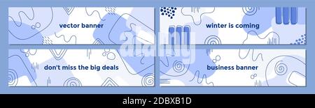 Collezione modello banner vendita per la vendita promozionale. Banner modificabile per post sui social media, siti Web e annunci su Internet. Promozione inverno e anno nuovo. Illustrazione Vettoriale