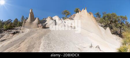 Panorama del Lunar Paisaje sull'isola di Tenerife al sole Foto Stock