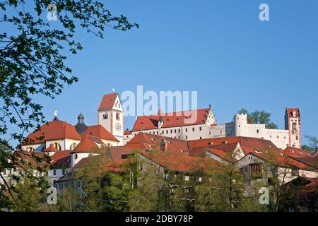 Geografia / viaggio, Germania, Baviera, Fuessen, vista sulla città di Fuessen, Allgaeu, Svevo, Europa, diritti aggiuntivi-liquidazione-Info-non-disponibile Foto Stock