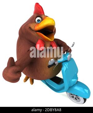 Pollo di divertimento - 3D illustrazione Foto Stock