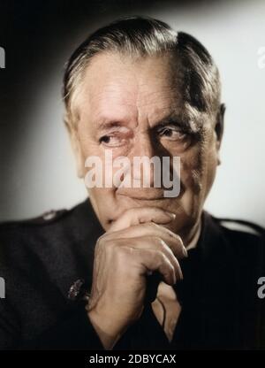 Hans Moser, österreichischer Schauspieler, Deutschland um 1954. Attore austriaco Hans Moser, Germania intorno al 1954. Foto Stock