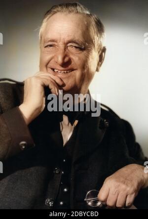 Hans Moser, österreichischer Schauspieler, Deutschland um 1954. Attore austriaco Hans Moser, Germania intorno al 1954. Foto Stock