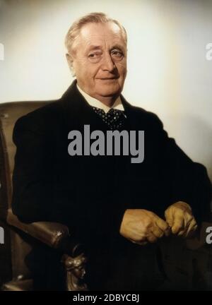 Hans Moser, österreichischer Schauspieler, Deutschland um 1954. Attore austriaco Hans Moser, Germania intorno al 1954. Foto Stock