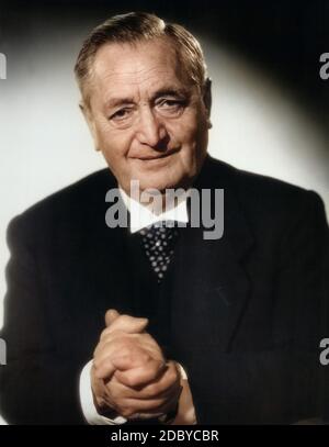 Hans Moser, österreichischer Schauspieler, Deutschland um 1954. Attore austriaco Hans Moser, Germania intorno al 1954. Foto Stock