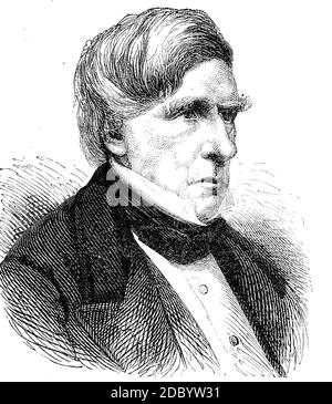 Henry Peter Brougham, 1° barone Brougham e Vaux, 19 settembre 1778 – 7 maggio 1868, statista britannico che divenne Lord High Cancelliere e giocò un ruolo di primo piano nel far passare il 1832 Reform Act e il 1833 Slavery abolition Act / Henry Peter Brougham, 1. Baron Brougham e Vaux, 19. 1778 settembre - 7. Maggio 1868, Schriftsteller, Anwalt, Wissenschaftler, Mitglied der britischen Partei der Whigs und entschiedener Gegner der Sklavenhaltung, Historisch, storico, digitale riproduzione migliorata di un originale del 19 ° secolo / digitale Reproduktion einer Originalvorlage dem aus 19. Jahrhundert Foto Stock